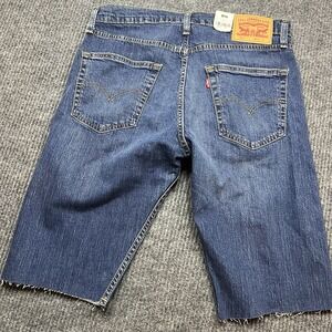 Levis 511 Slim Cut-Off Shorts Men's 33x12 Blue Jean Shorts Stretch Medium Wash